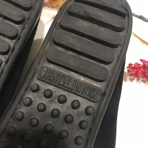 MINNETONKA leather suede bead slip on moccasin - Picture 5 of 6